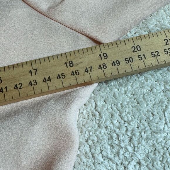 J. Crew Top Womens size 6 T Drapey Crepe Pink Faux Wrap Blouse V Neck Preppy - Picture 8 of 14